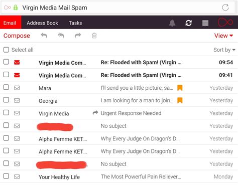 virgin media inbox emails